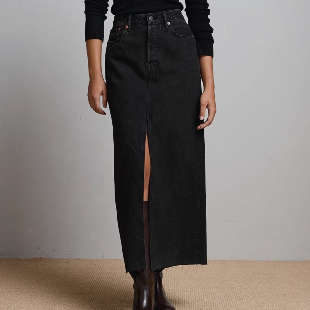 American Eagle AE 77 Premium Denim Maxi Skirt